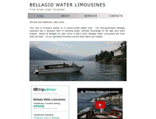 Tablet Screenshot of bellagiowaterlimousines.com
